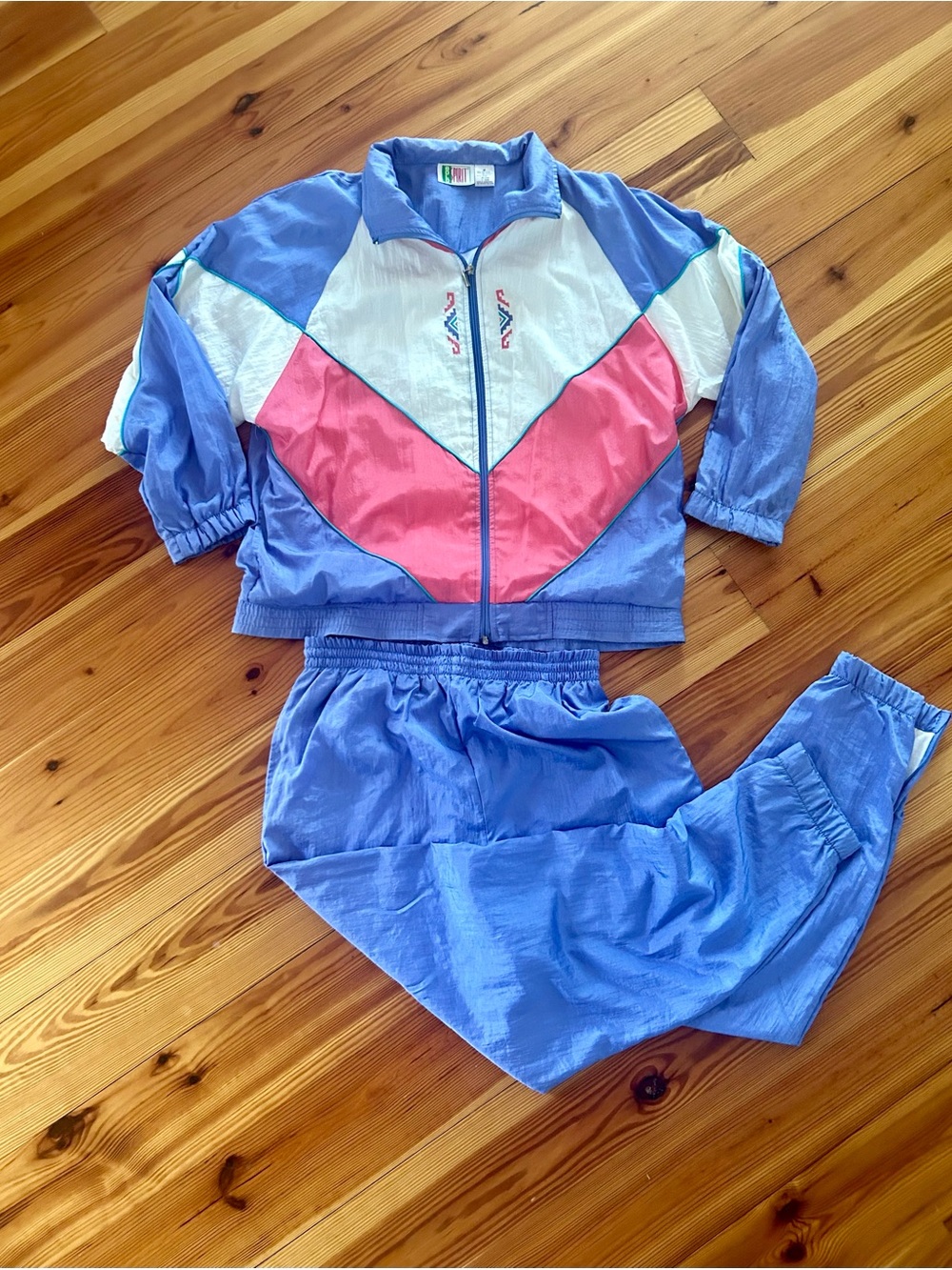Spirit Women's Blue and Pink Colorblock Tracksuit